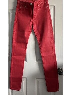 Hudson Jeans Krista Super Skinny Size 27 Cherry Wax NEW